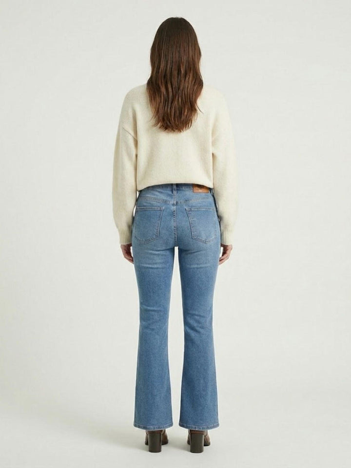 Jeans a zampa in denim lavaggio chiaro 9115 DENIM CHIARO ANDREA MORANDO 