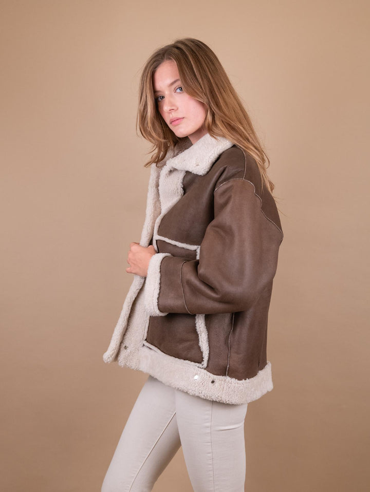 MONTONE "GIGR" REVERSIBILE IN PELLE MARRONE CHIARO GIGR 312 JACK LEATHER 