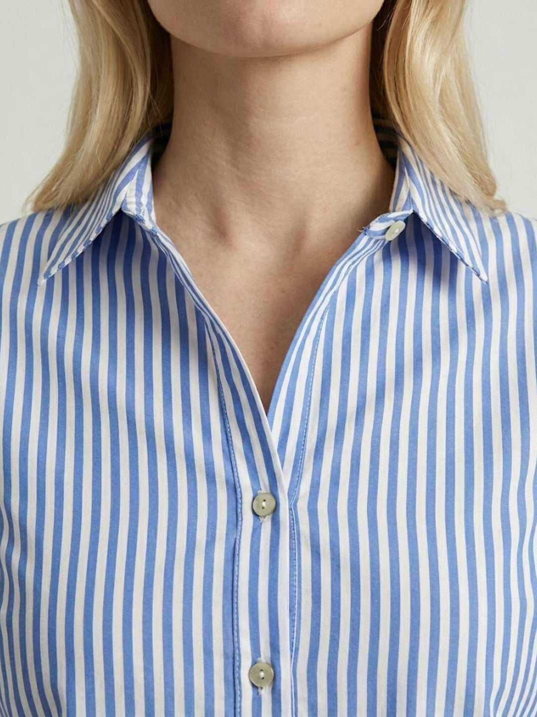 Camicia in cotone a righe blu e bianche 26623/3 AZZURRA ANDREA MORANDO 