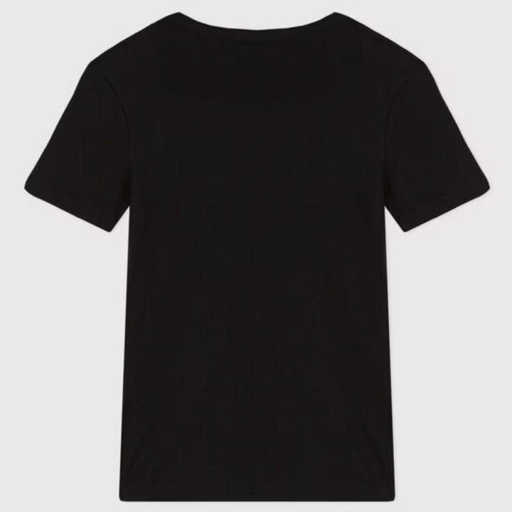 T-SHIRT ICONICA A MANICHE CORTE A COSTE TINTA UNITA DONNA A0AKE 01 PETIT BATEAU 