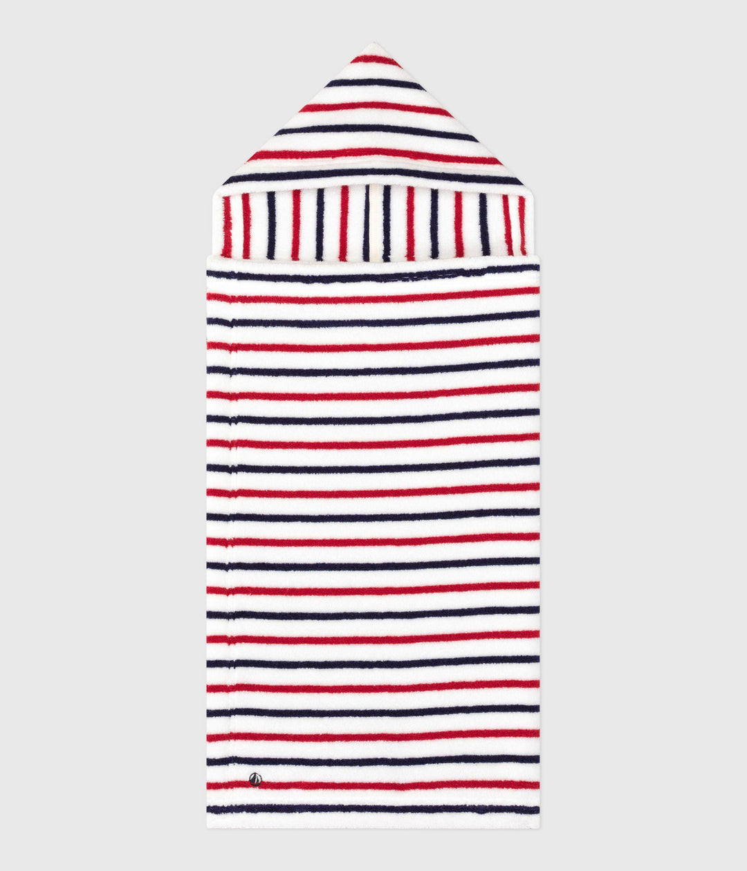 Mantellina da bagno stampa a righe A0DXI 85 PETIT BATEAU 