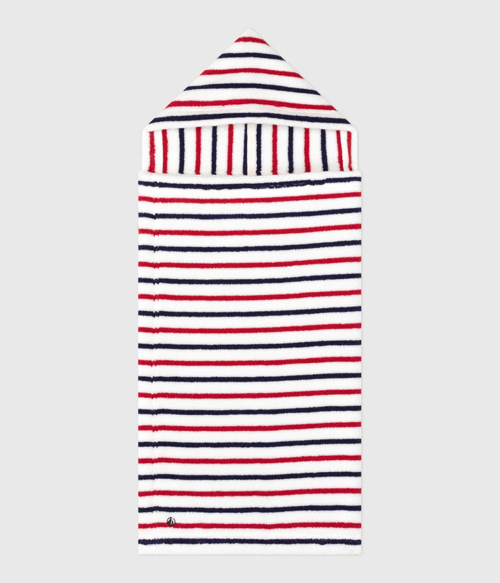 Mantellina da bagno stampa a righe A0DXI 85 PETIT BATEAU 