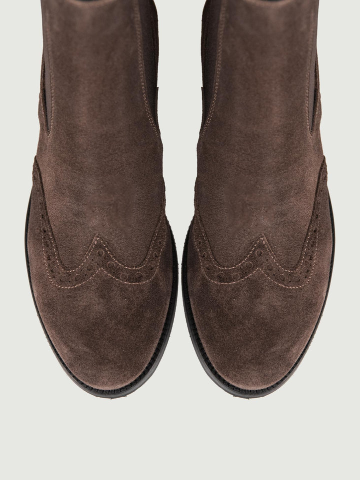 STIVALETTO BEATLES IN CAMOSCIO TESTA MORO 40 T.MORO ANDREA MORANDO 