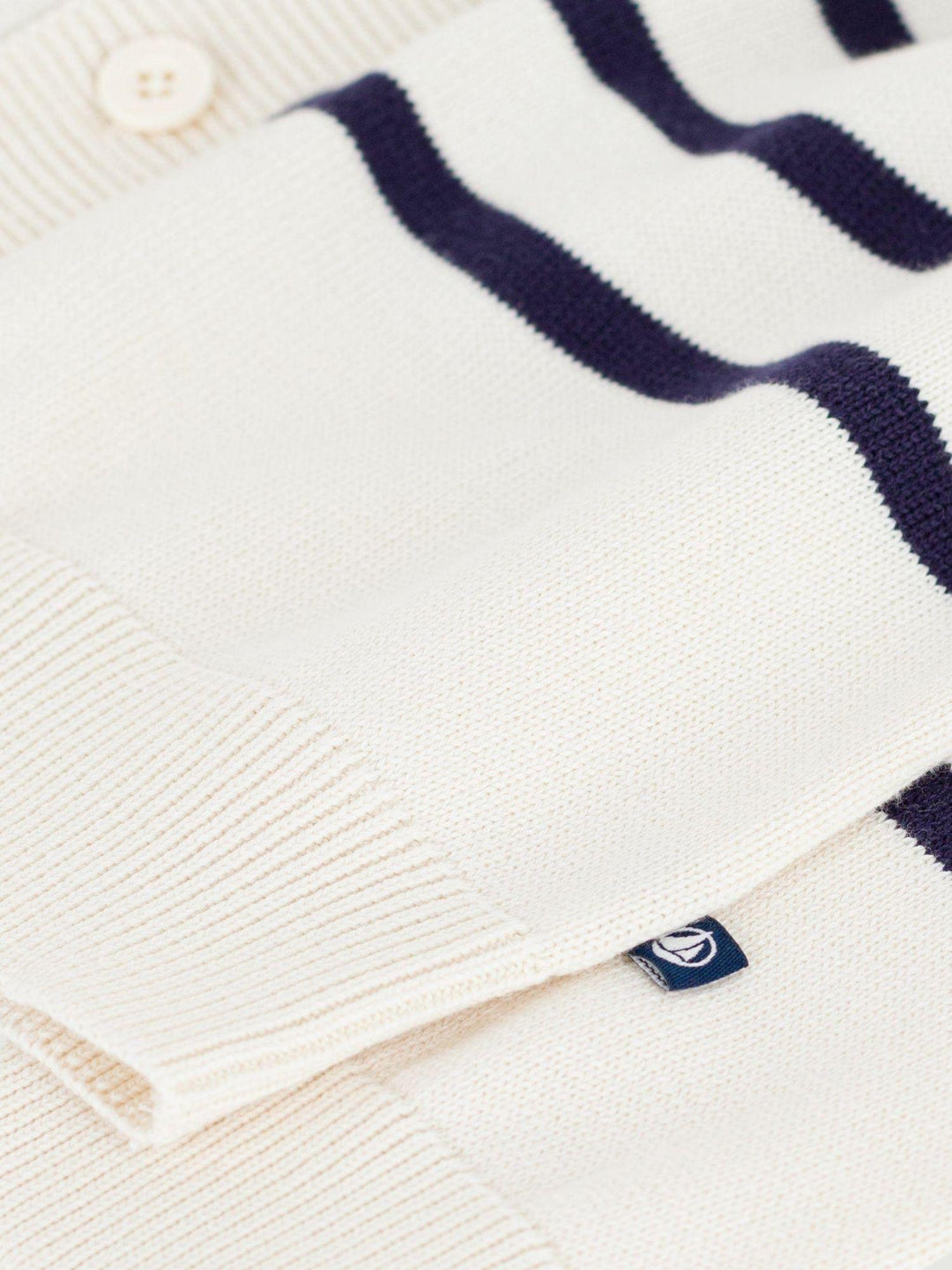 Cardigan marinière scollo a V in cotone A0F0F 01 PETIT BATEAU 