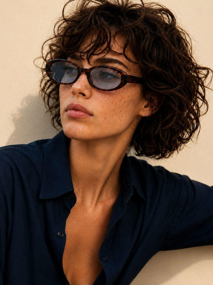 Occhiale da sole Kikki in acetato Havana Light Blue KIKKI HAVANA LIGHT BLUE BIMOR 