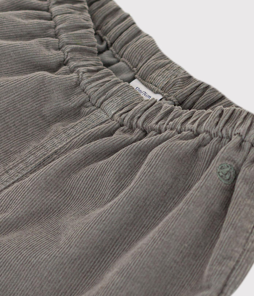 PANTALONI DI VELLUTO A COSTINE SOTTILI GRIGIO A08IT 02 PETIT BATEAU 