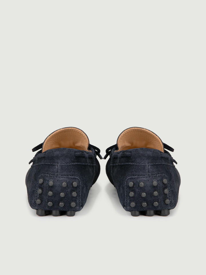 Mocassino gommini in pelle scamosciata navy KALEIDO 419 ANDREA MORANDO 