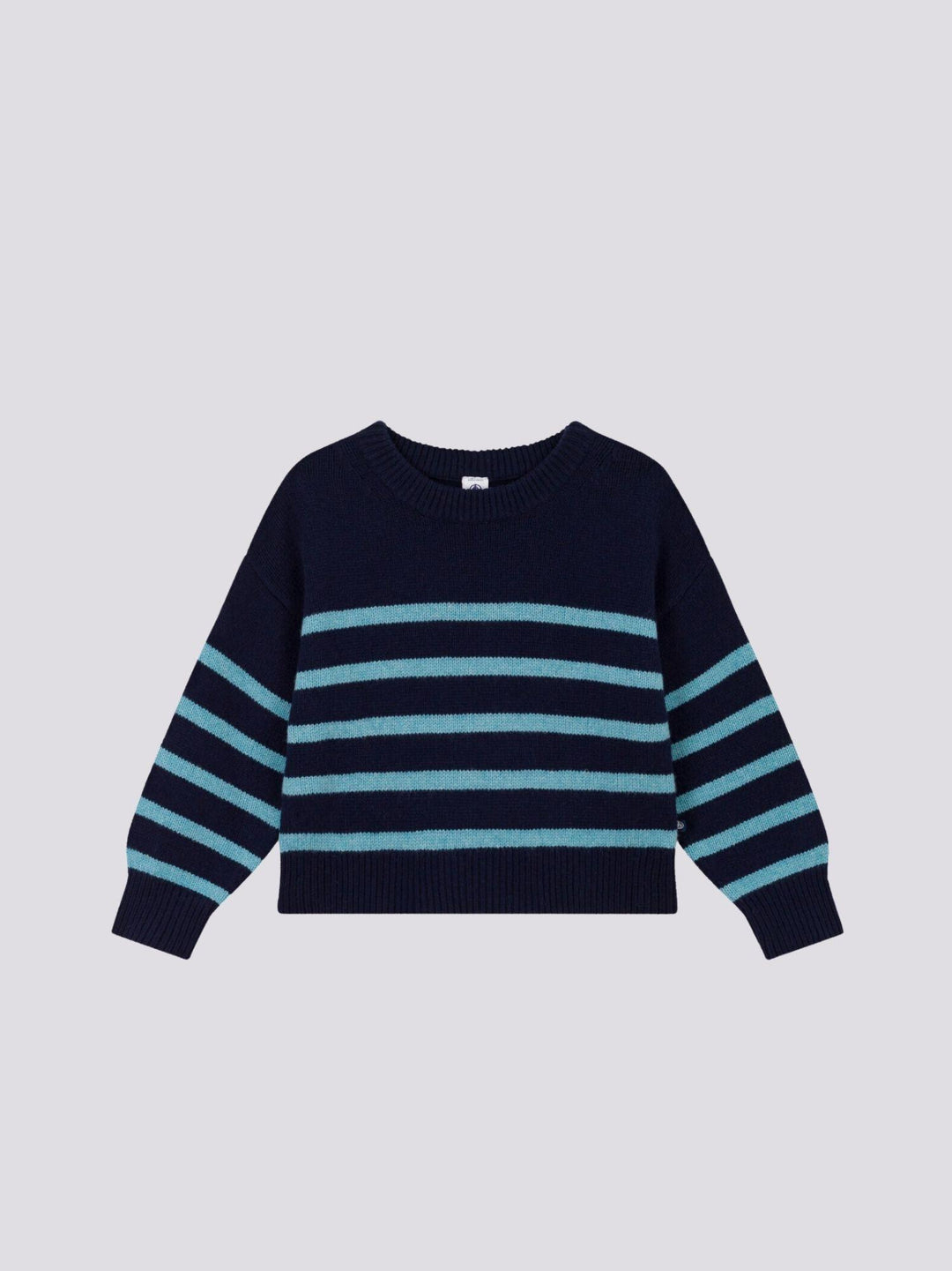 PULLOVER A RIGHE IN LANA E COTONE BAMBINO UNISEX A081R 01 PETIT BATEAU 