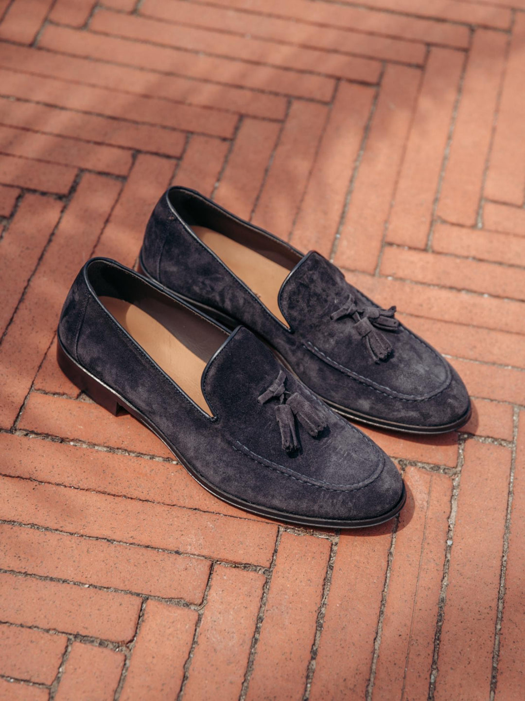 MOCASSINO CON GOMMINI IN PELLE NAVY