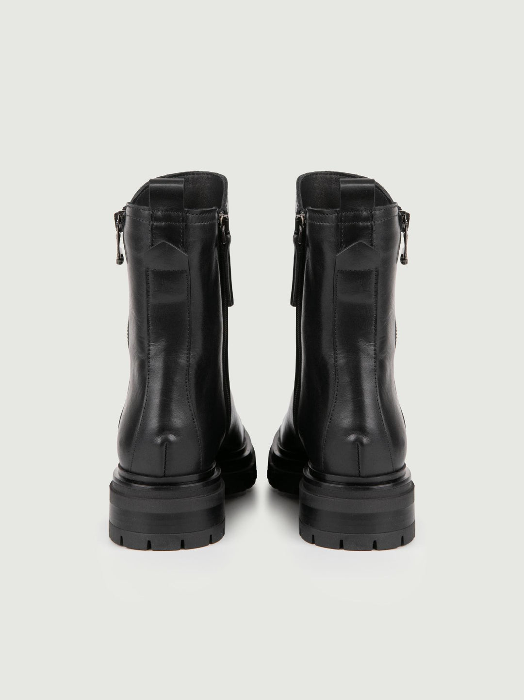 STIVALETTO IN PELLE NERA CON ZIP TRPR702 NERO ANDREA MORANDO 