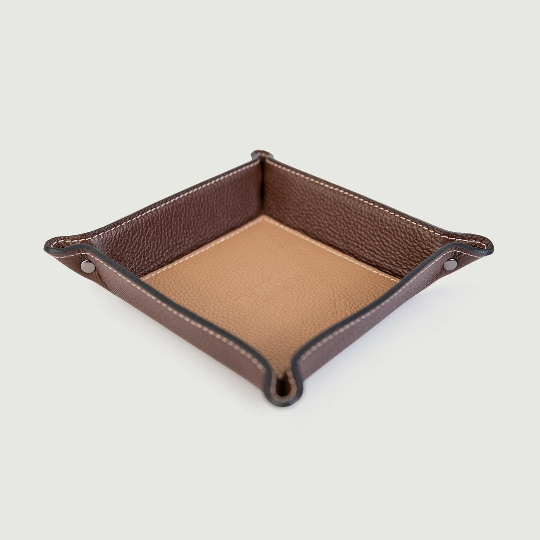 SVUOTATASCHE IN PELLE MARRONE