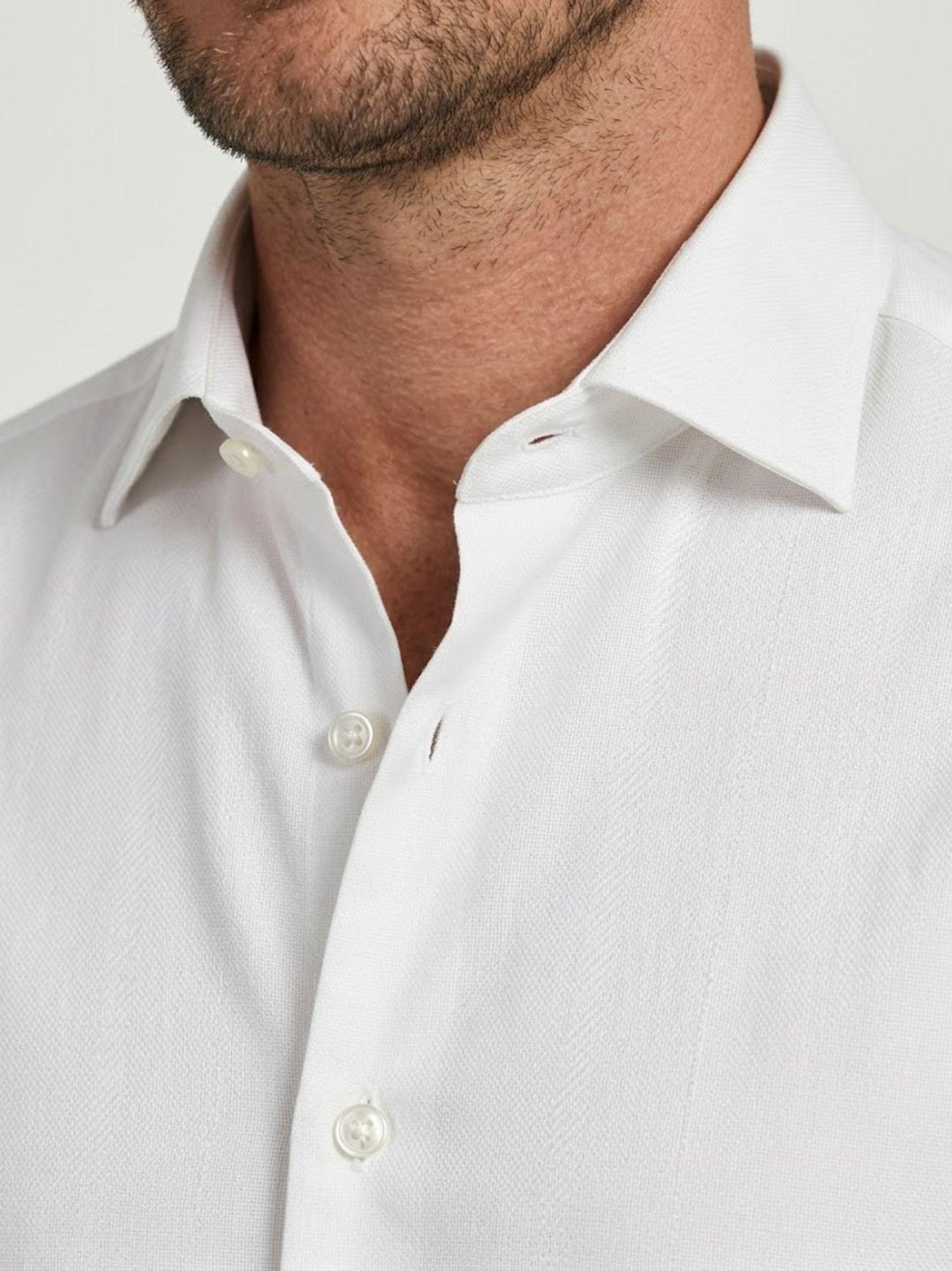 Camicia collo francese in cotone bianca slim PLATINO SPEC/SLIM 5041-00 ANDREA MORANDO 