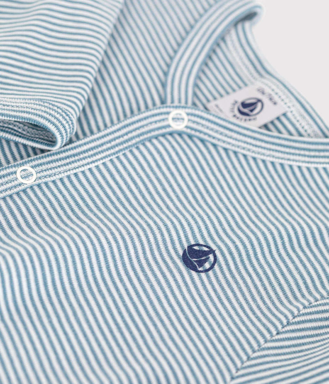Tutina fantasia micro righe in cotone A0AX6 01 PETIT BATEAU 