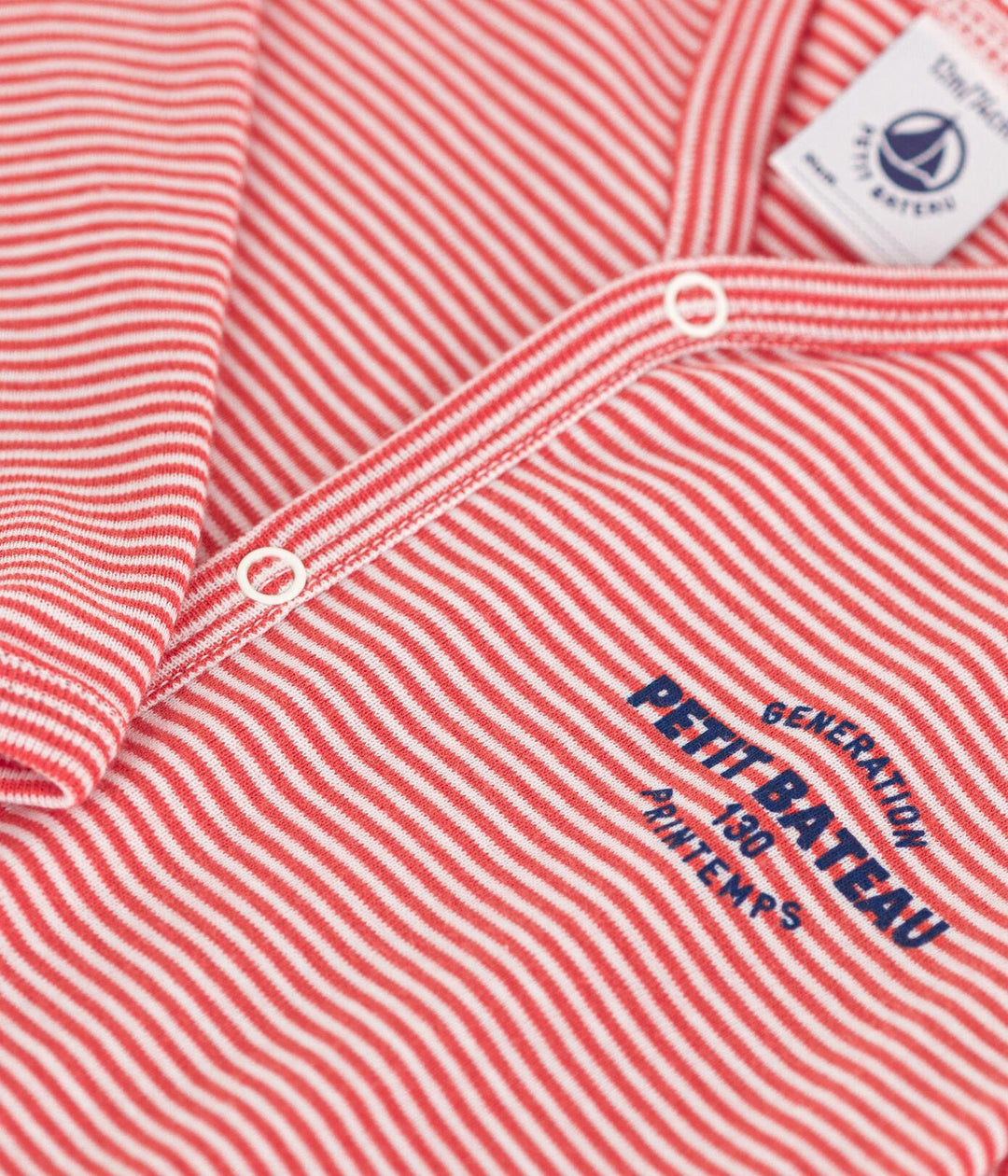 PIGIAMA BEBÈ IN COTONE MILLERIGHE A0846 01 PETIT BATEAU 