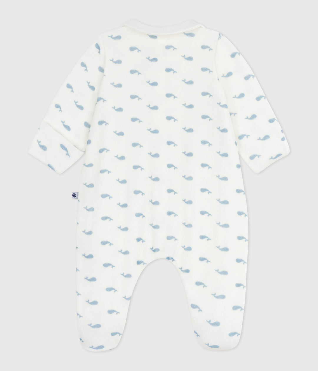 Pigiama in ciniglia con stampa balene neonato A0DZ5 01 PETIT BATEAU 