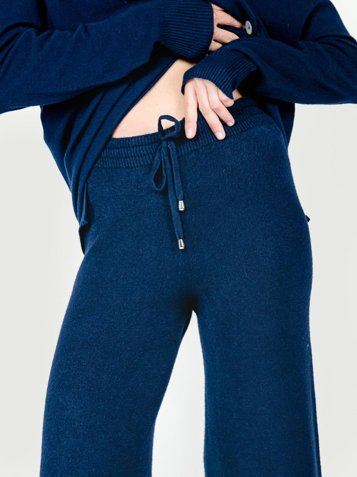 PANTALONI IN MAGLIA BLU 0370176 0115 BIMOR 