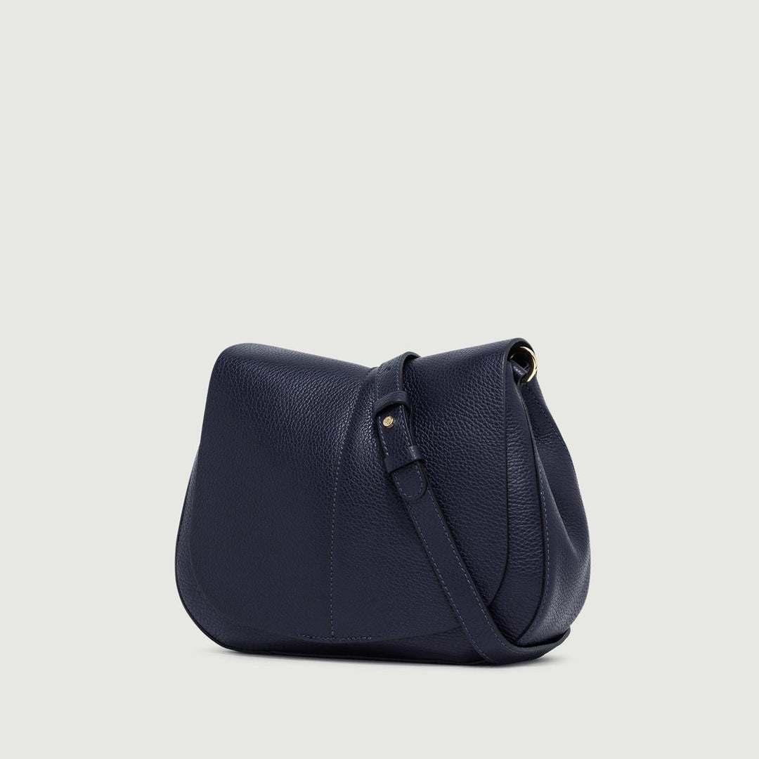 Borsa a tracolla Helena Round in pelle Navy BS 6036/COMM GRN-NA 0208 GIANNI CHIARINI 