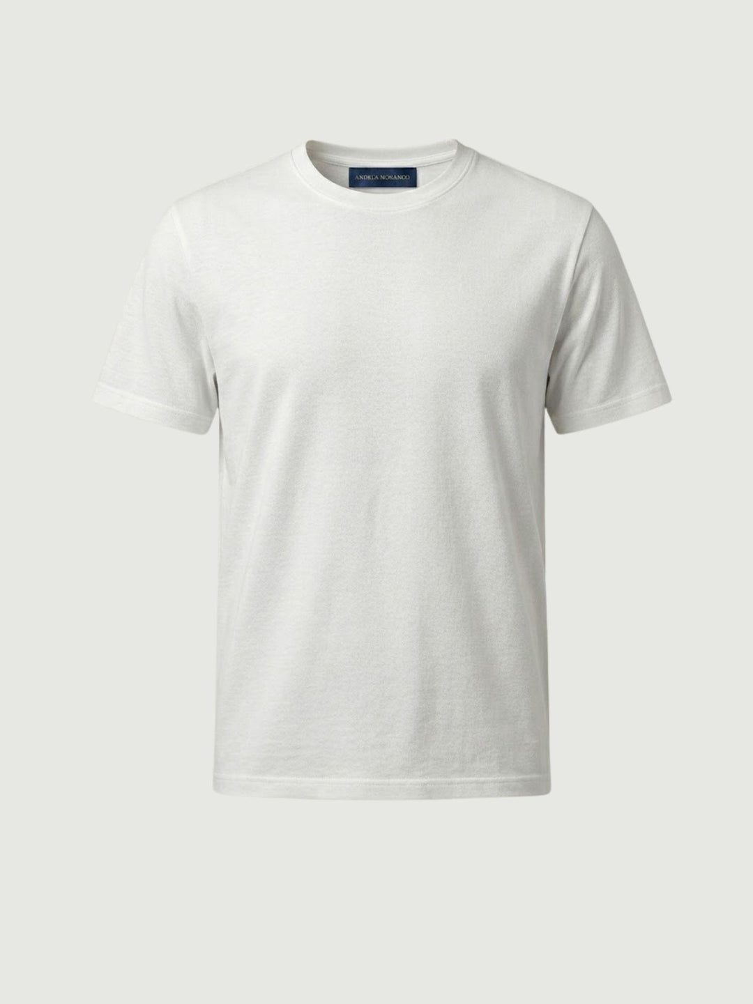 T-shirt piquet in cotone bianco 5800426 100 ANDREA MORANDO 