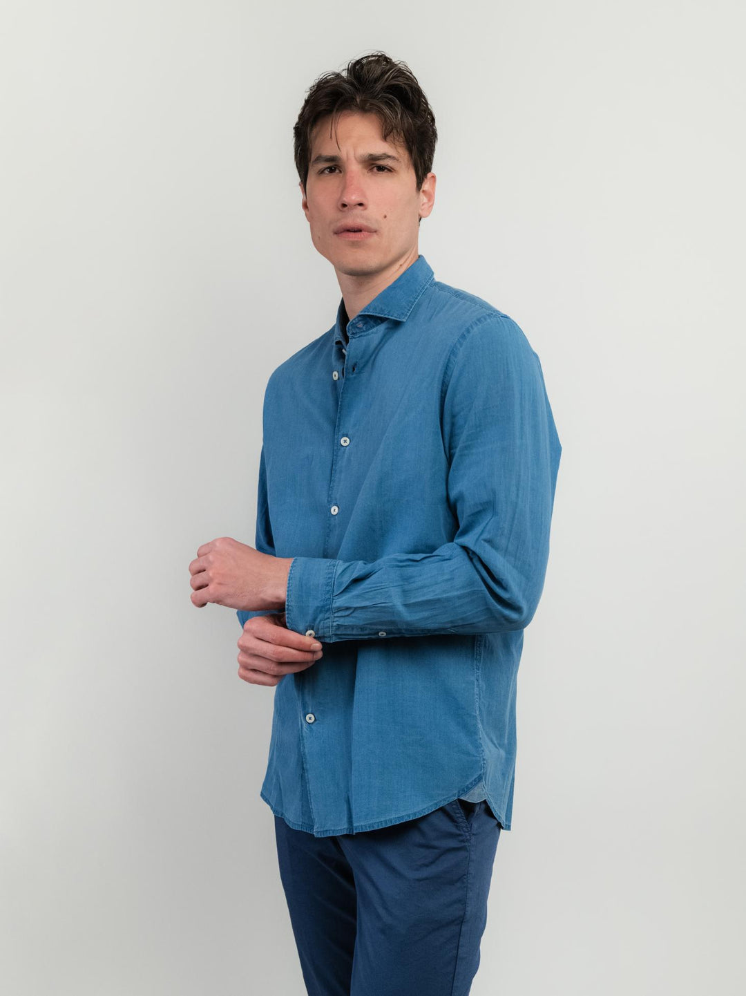Camicia in denim BU26S02CAJEANSLS13-401 208 ANDREA MORANDO 