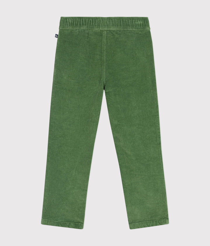 Pantaloni in velluto verde A0AWI 02 PETIT BATEAU 
