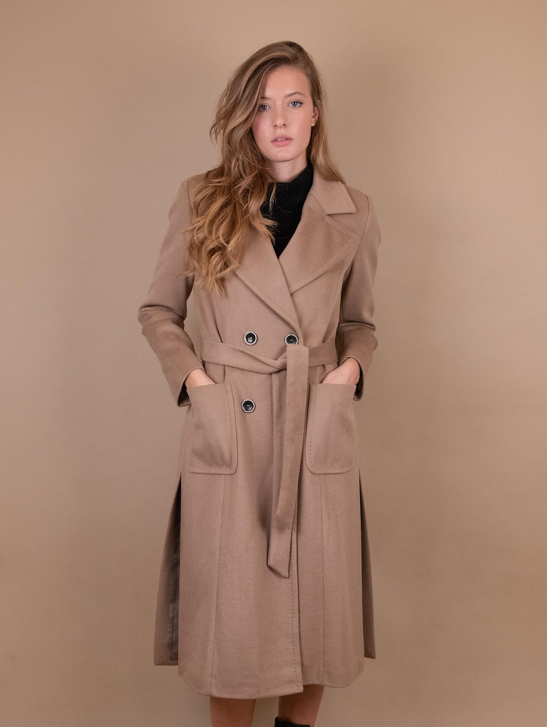 CAPPOTTO DOPPIOPETTO CON SPACCO LATERALE CAMMELLO 9685CDH CAMMELLO ANDREA MORANDO 