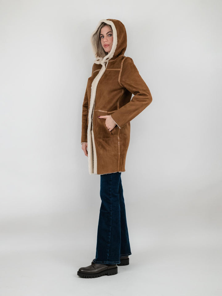 ECOMONTONE CON ZIP REVERSIBILE CARAMELLO E PANNA B365MONT 06 ANDREA MORANDO 