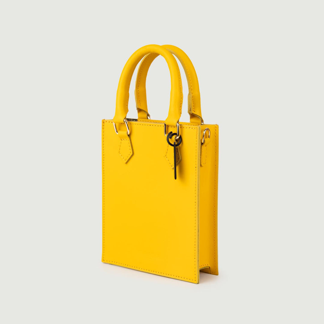 BORSA IN PELLE GIALLA BABY BABY GIALLO BIMOR 