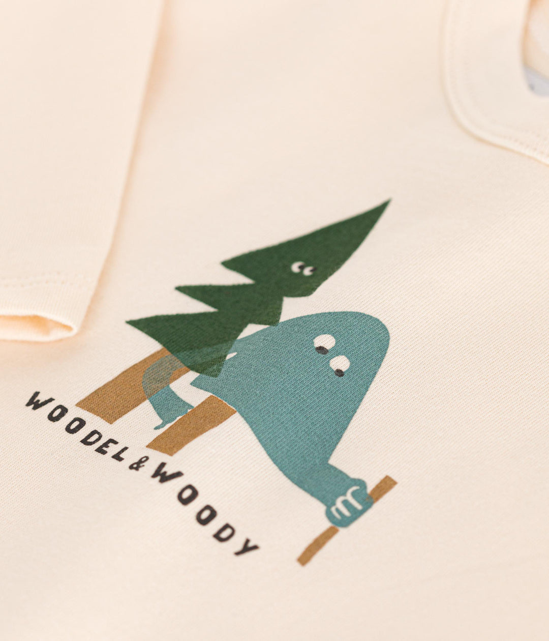 T-shirt a maniche lunghe con stampa alberi A0BPI 01 PETIT BATEAU 