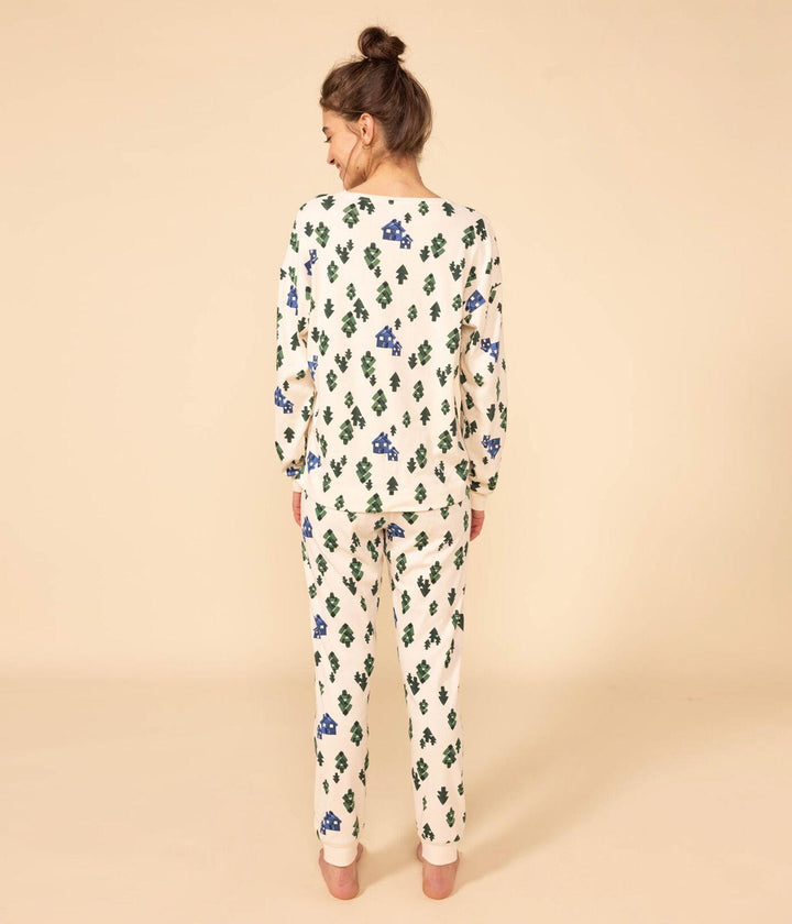 PIGIAMA CHALET DONNA IN COTONE A0817 01 PETIT BATEAU 