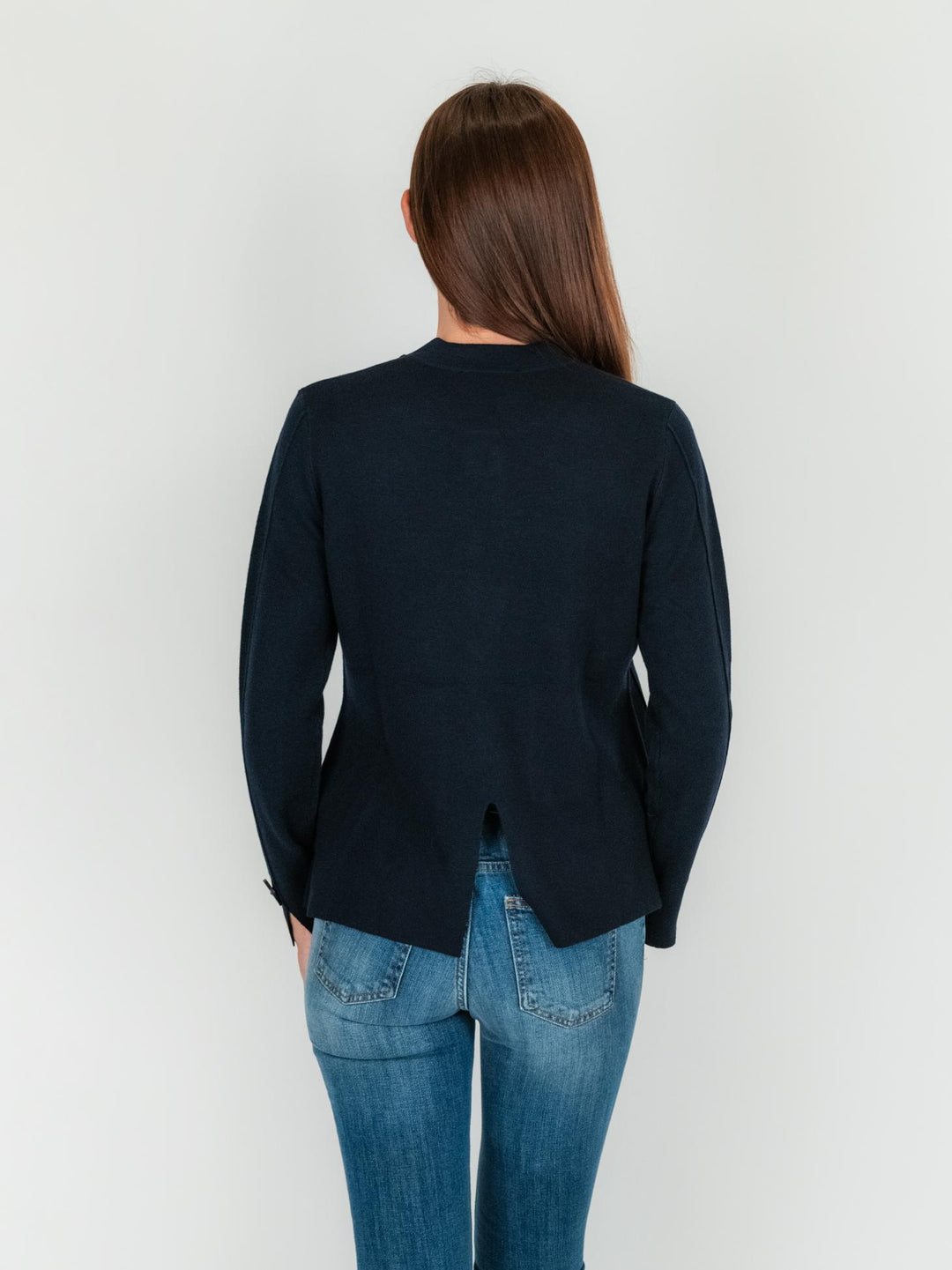 GIACCA CARDIGAN BLU IN LANA 245W1306 304 ANDREA MORANDO 