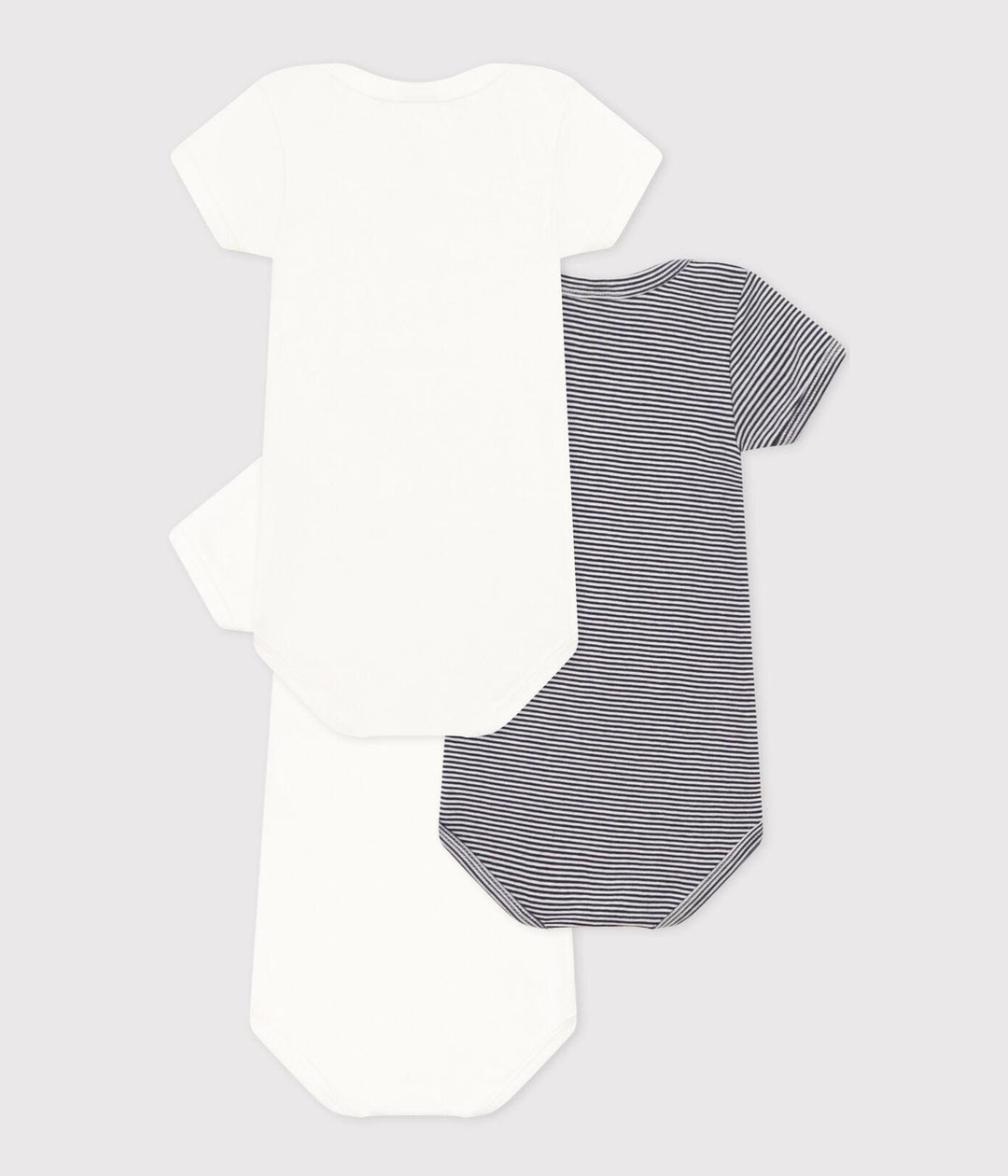 CONFEZIONE DA 3 BODY PARIS BEBÈ A MANICA CORTA IN COTONE A08OE 00 PETIT BATEAU 