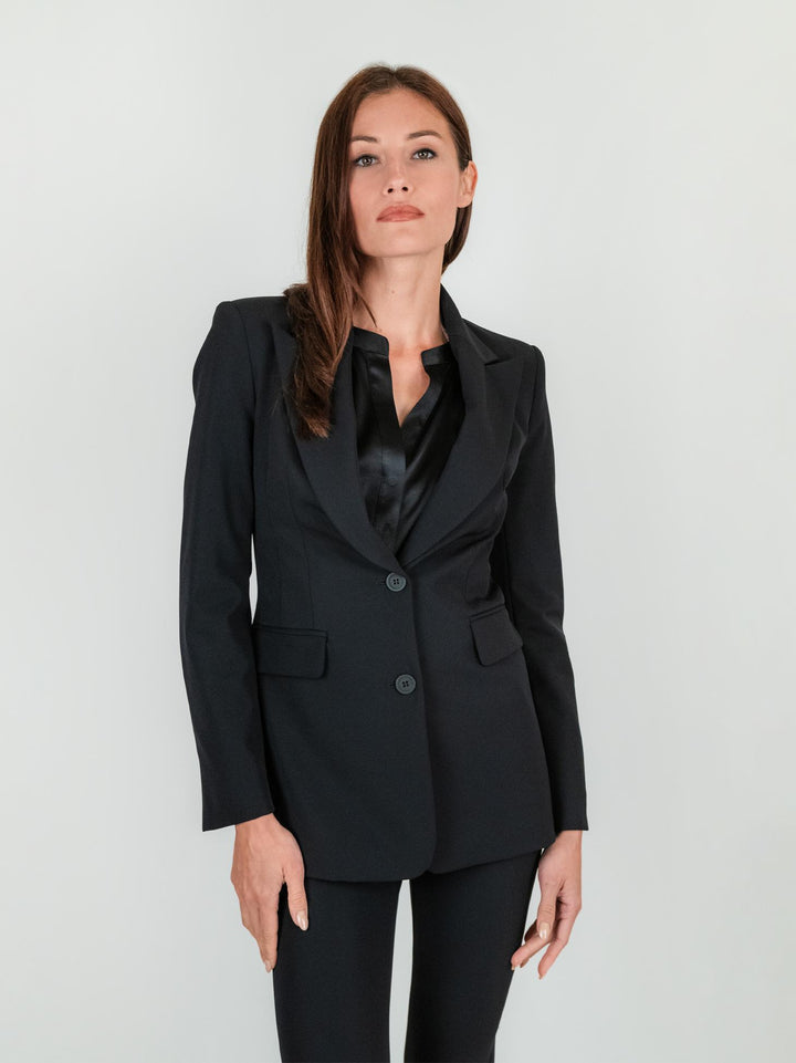 BLAZER MONOPETTO nero