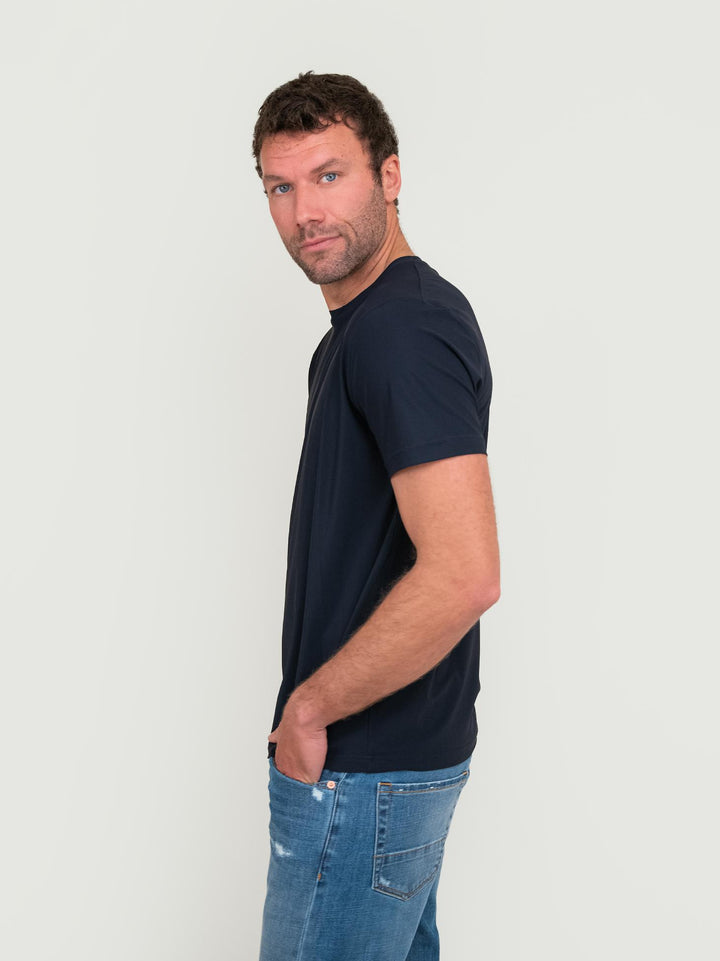T-SHIRT SOTTO GIACCA GIROCOLLO BLU NAVY OF1S2S4T005M 174 ANDREA MORANDO 