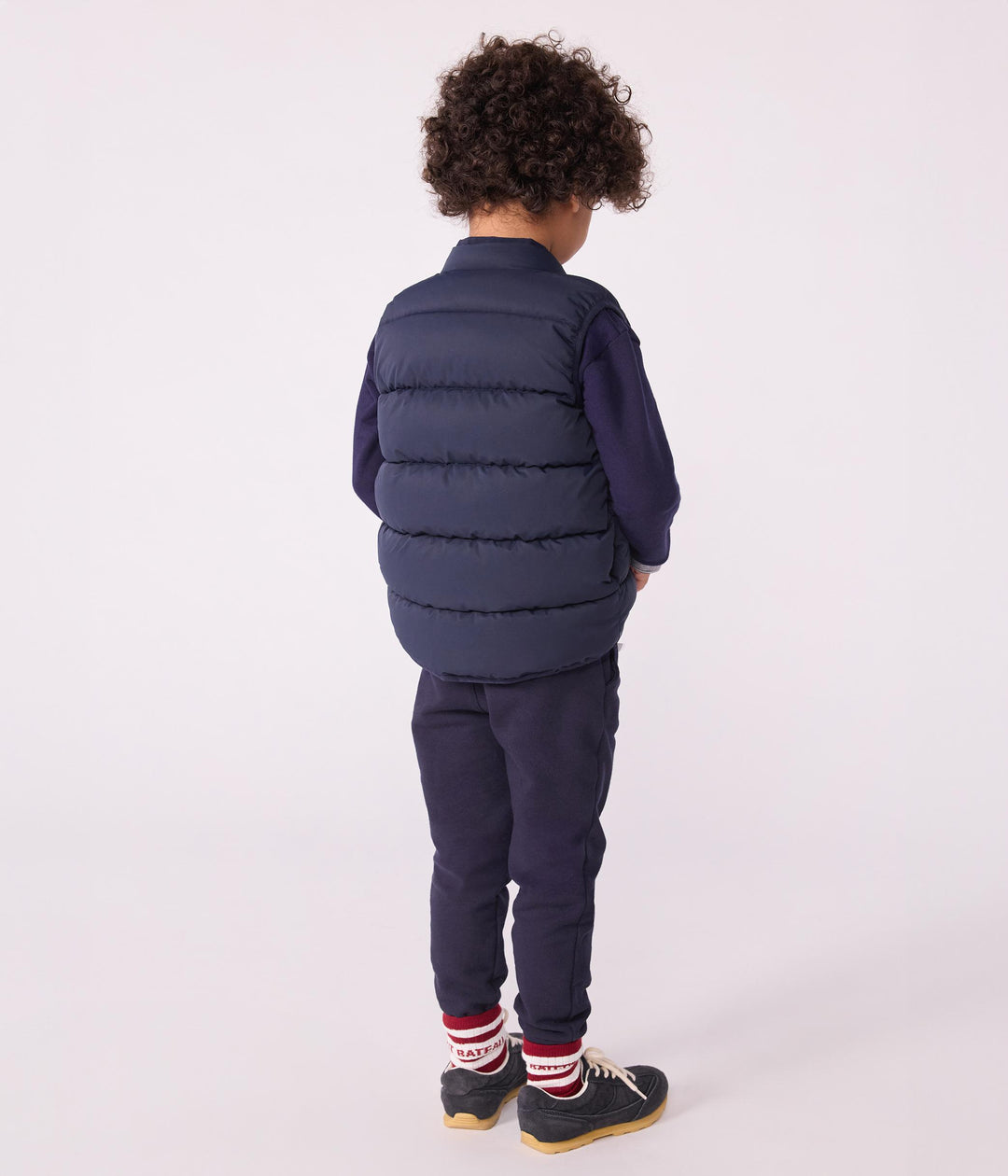 Piumino bambino senza maniche bicolore double face A0DSJ 01 PETIT BATEAU 