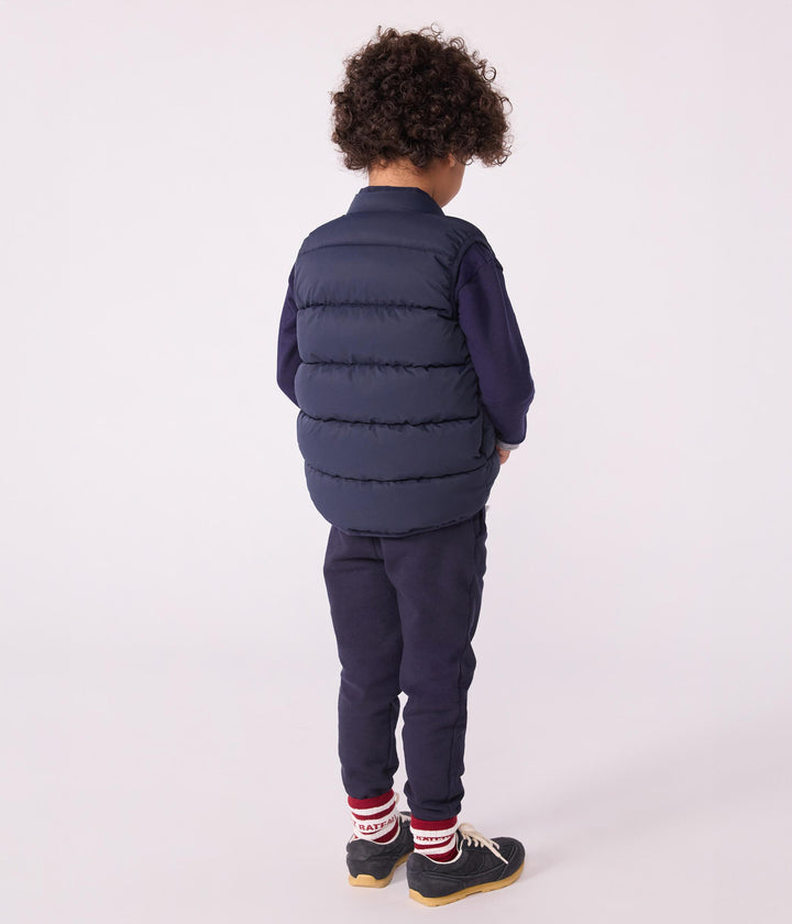 Piumino bambino senza maniche bicolore double face A0DSJ 01 PETIT BATEAU 