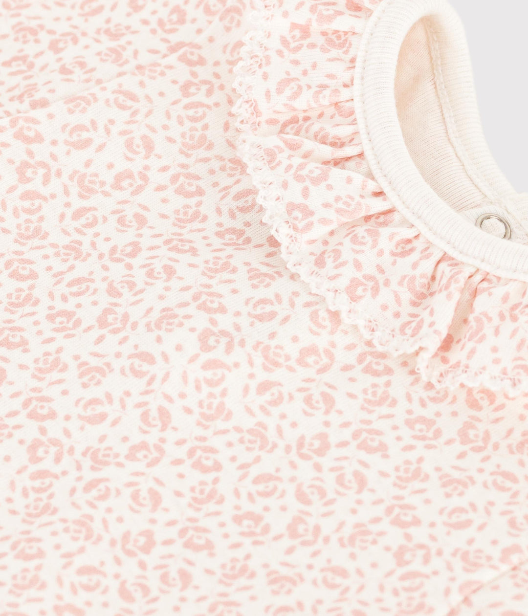 BODY ROSA IN COTONE A MANICA CORTA E CON COLLETTO A0A15 03 PETIT BATEAU 