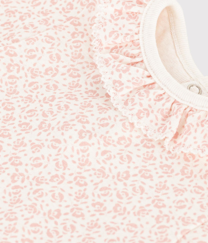 BODY ROSA IN COTONE A MANICA CORTA E CON COLLETTO A0A15 03 PETIT BATEAU 