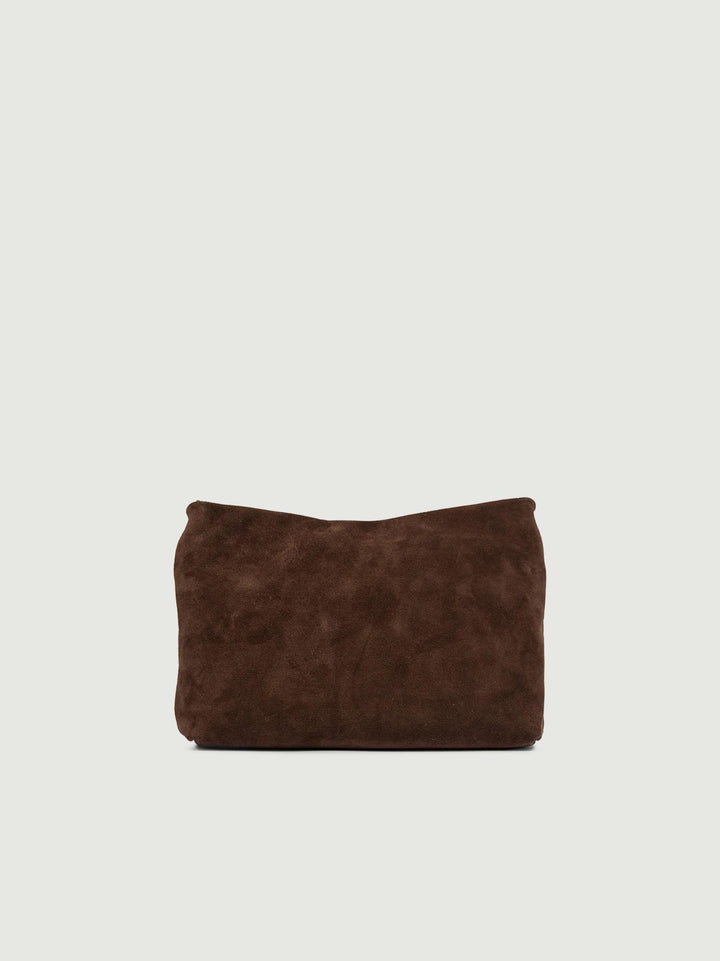 Pochette Brenda in pelle scamosciata cioccolato 8265 CM-PL 2196 GIANNI CHIARINI 