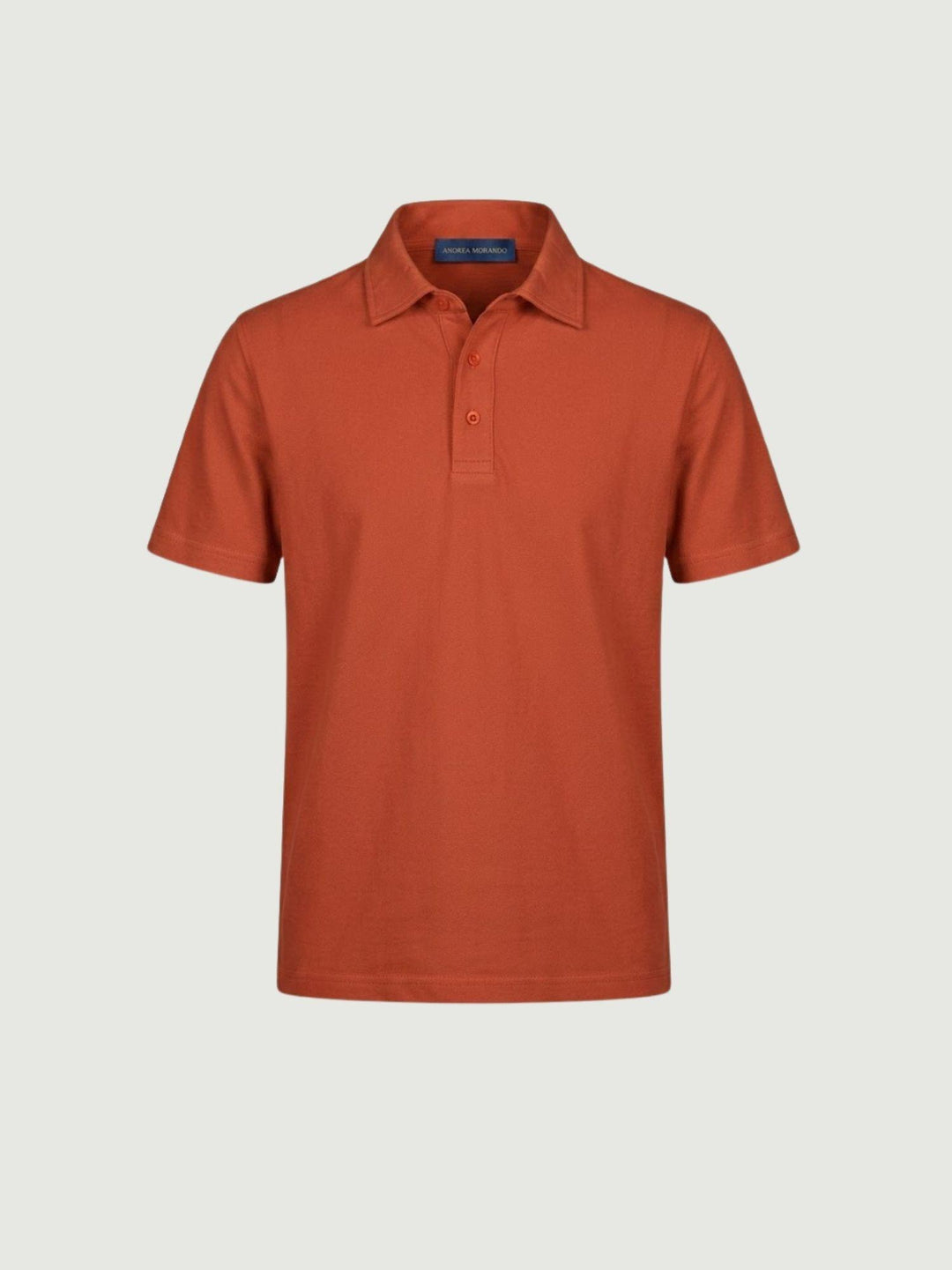 Polo classica in cotone piquet arancione 5803426 448 ANDREA MORANDO 
