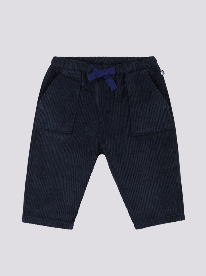 PANTALONI IN VELLUTO A COSTE GROSSE BLU A08Q1 02 PETIT BATEAU 
