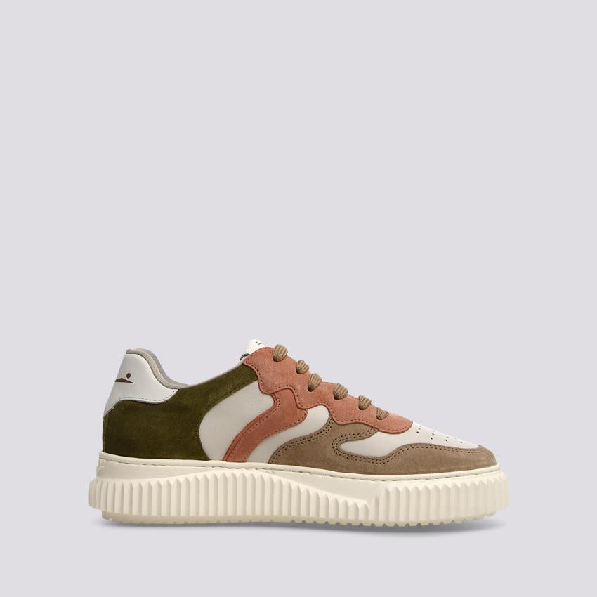 Sneaker LAURA rosa e verde 2017528 051E22 VOILE BLANCHE 