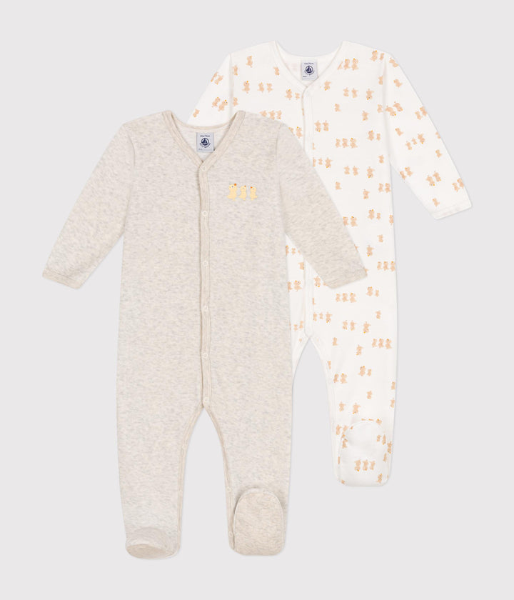 Set di 2 tutine motivo pulcini A0B1O 00 PETIT BATEAU 