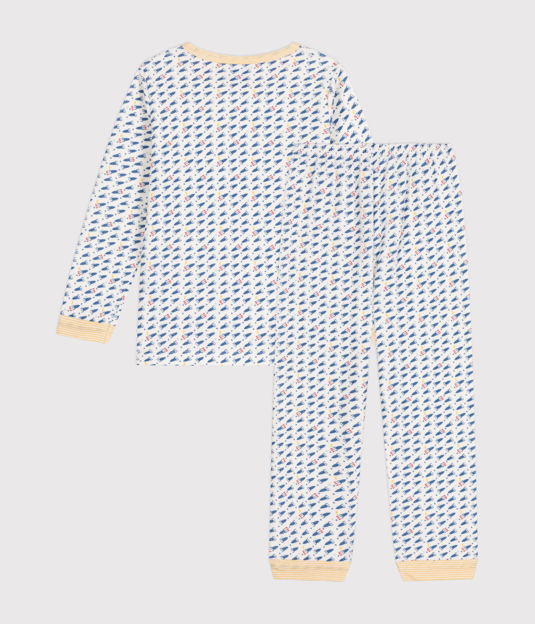 Pigiama in velluto con stampa razzi A0B8D 01 PETIT BATEAU 