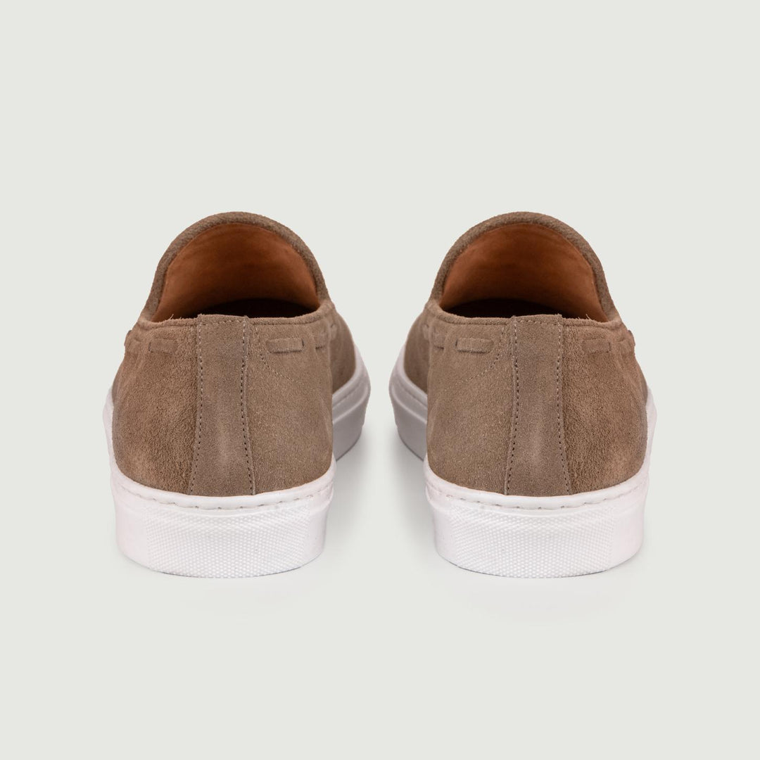 MOCASSINO STILE SNEAKER TAUPE CON NAPPINE ALLEN/23 TAUPE SAXONE 