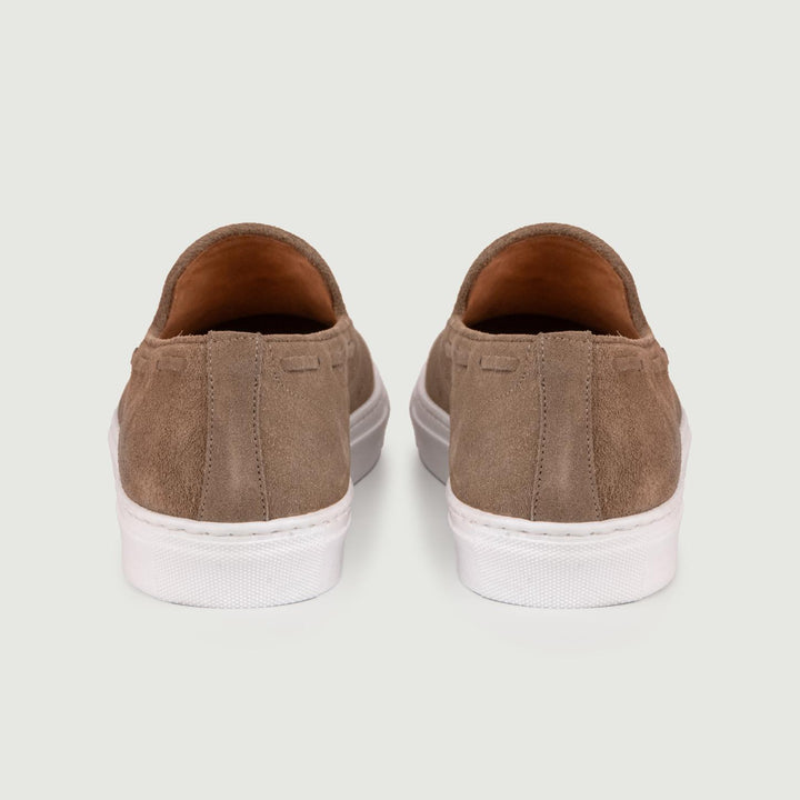 MOCASSINO STILE SNEAKER TAUPE CON NAPPINE ALLEN/23 TAUPE SAXONE 