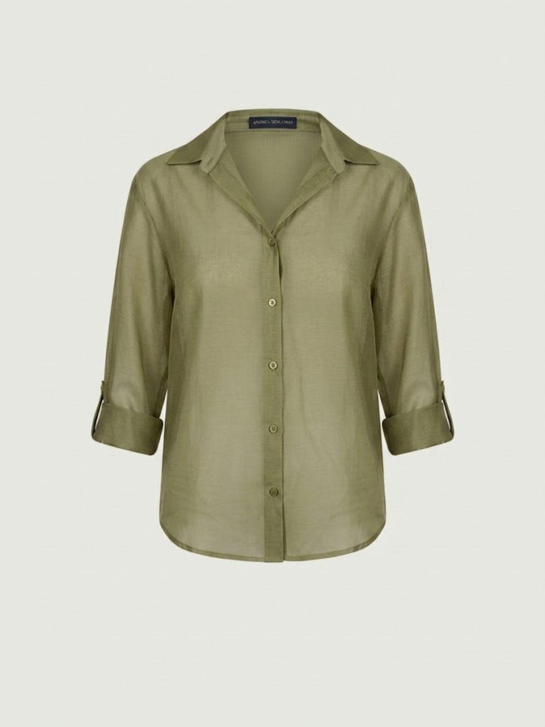 Camicia semitrasparente salvia M796/071 201 ANDREA MORANDO 