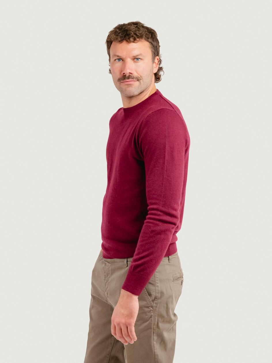 GIROCOLLO MISTO CASHMERE BURGUNDY 3060900 702 ANDREA MORANDO 