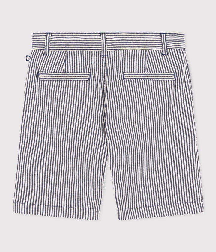 BERMUDA BAMBINO IN TELA DI COTONE A RIGHE A09NN 01 PETIT BATEAU 