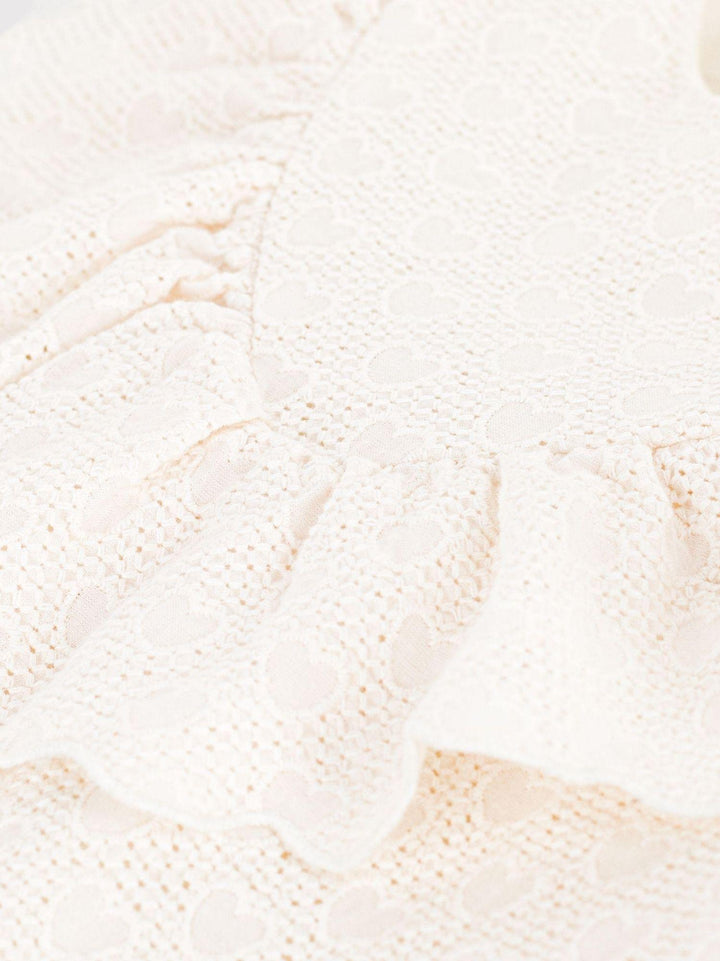 Vestito in sangallo traforato bianco A0EZY 01 PETIT BATEAU 