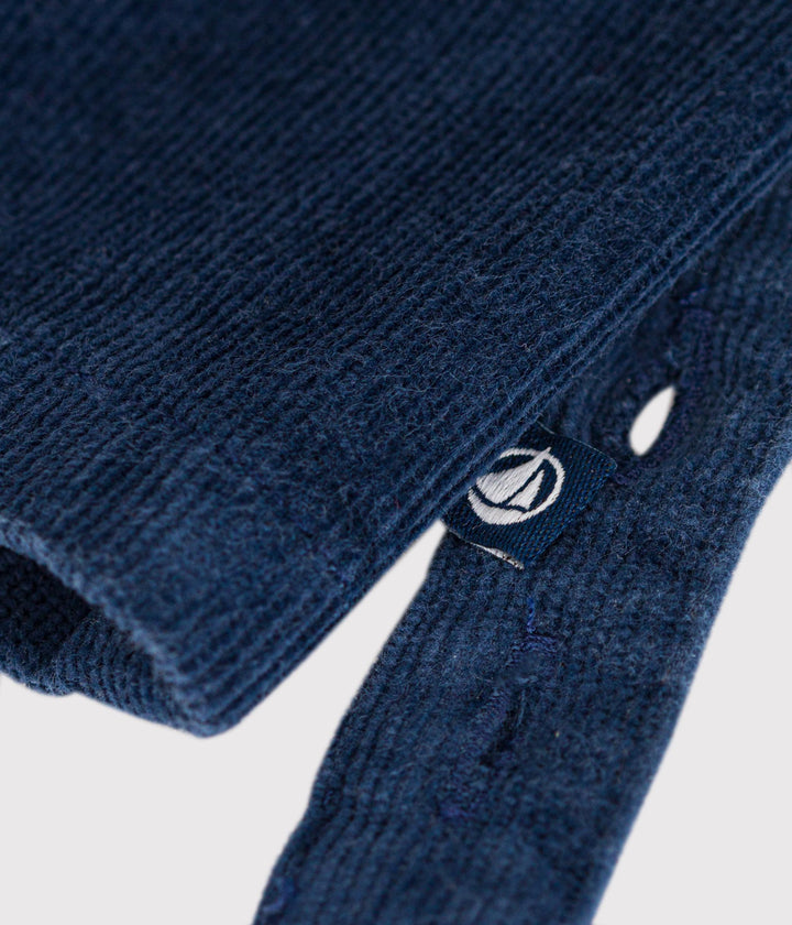 Abito smanicato in velluto blu A0AYR 01 PETIT BATEAU 